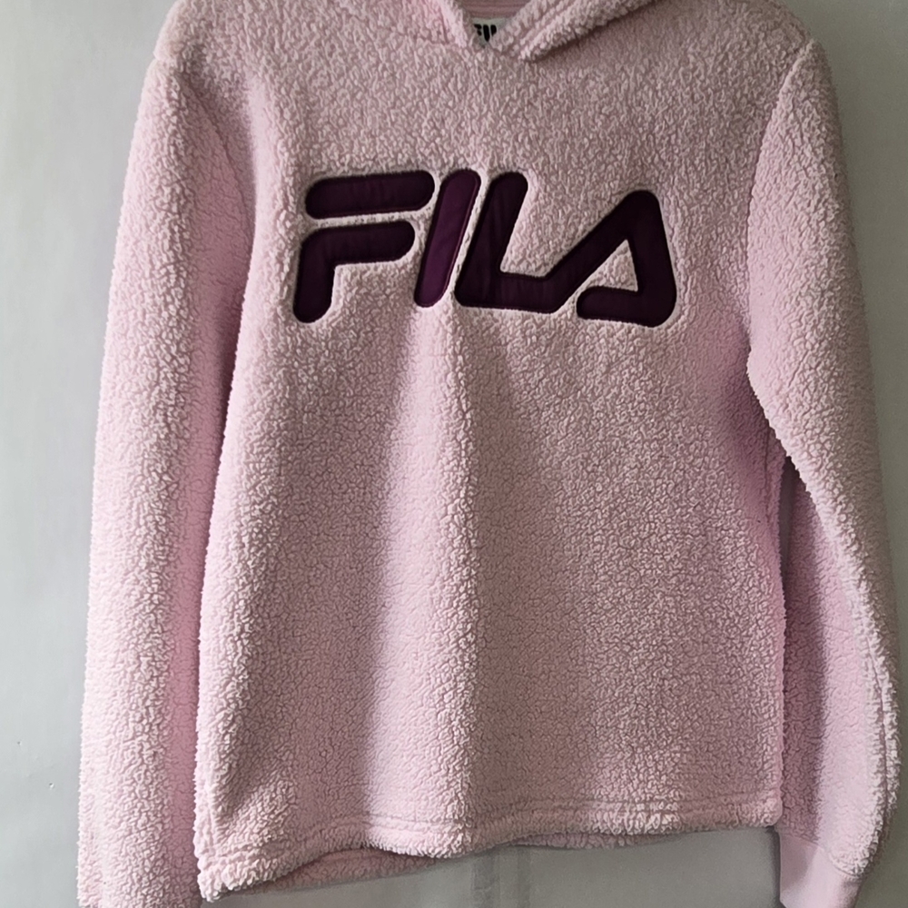 Fila Light Pink Sherpa Hoodie